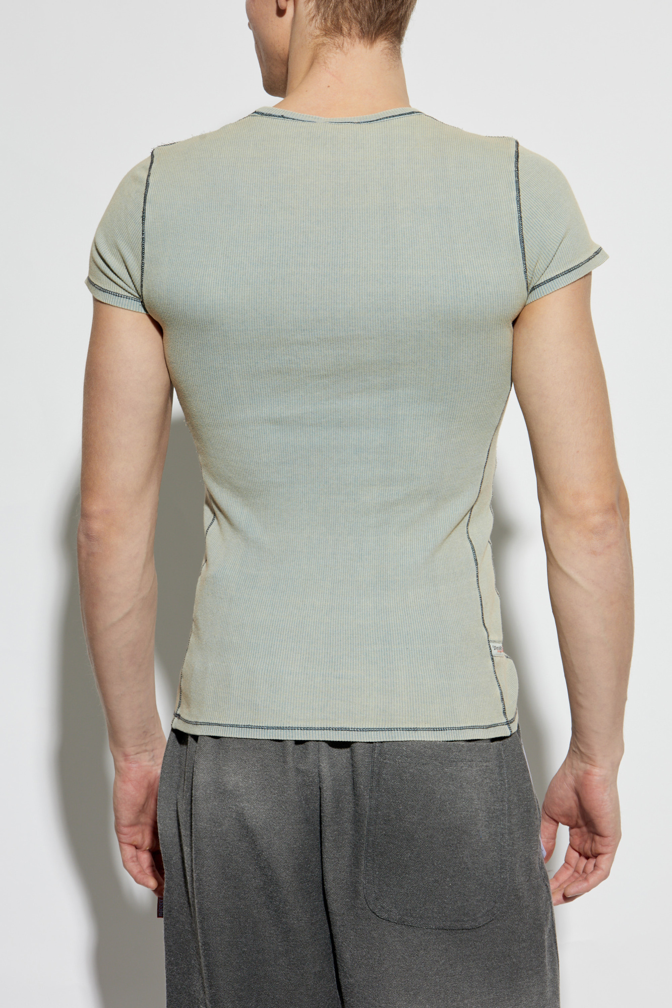 【oan】Star Ribbed Hood T-shirt Grey Top T-HANS-A Diesel - Vitkac Canada